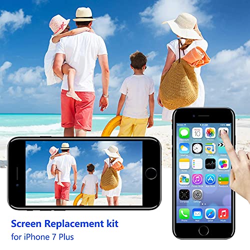 Diykitpl for iPhone 7 Plus Screen Replacement 5.5 Inch Black, Diykitpl 3D Touch LCD Screen Digitizer Replacement for A1661,A1784,A1785, with Repair Tools Kit+Waterproof Frame Adhesive+Screen Protector - Image 4