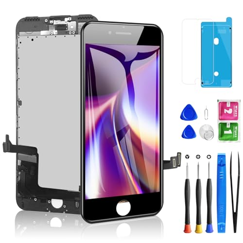 Diykitpl for iPhone 7 Plus Screen Replacement 5.5 Inch Black, Diykitpl 3D Touch LCD Screen Digitizer Replacement for A1661,A1784,A1785, with Repair Tools Kit+Waterproof Frame Adhesive+Screen Protector - Image 1