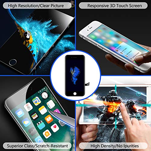 Diykitpl for iPhone 7 Plus Screen Replacement 5.5 Inch Black, Diykitpl 3D Touch LCD Screen Digitizer Replacement for A1661,A1784,A1785, with Repair Tools Kit+Waterproof Frame Adhesive+Screen Protector - Image 5