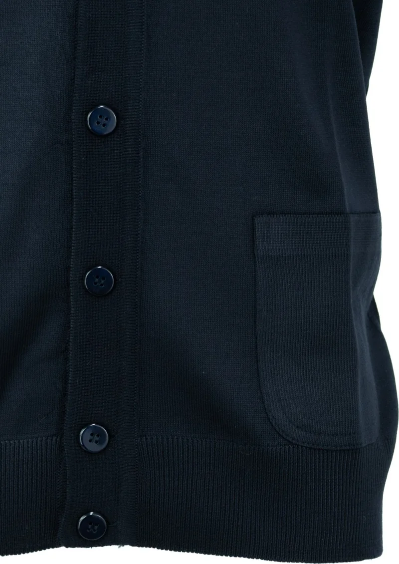 اوبلاند Men's V-Neck Buttoned Double Pocket Classic Model Casual Cut Thin Wool Woven Vest