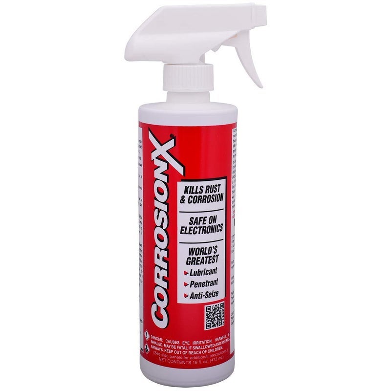 CorrosionX Corrosion Technologies 91002 (بخاخ زناد 16 أونصة سائلة) â€" زيت تشحيم متعدد الأغراض، مخترق، صدأ ووقائي من التآكل | القوة الصناعية | الدرجة البحرية | ينظف، يزيح، يحمي - Image 1