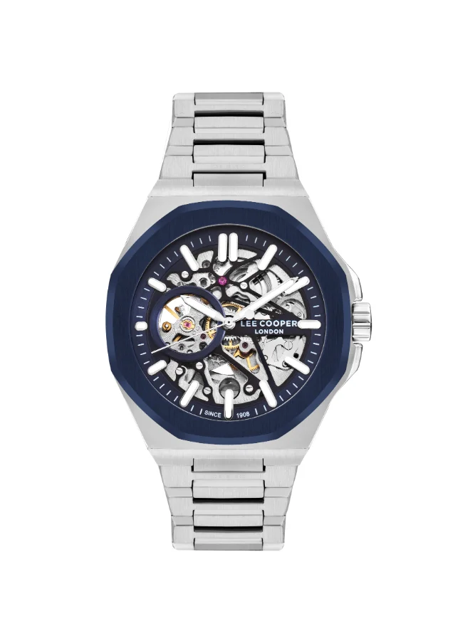 Lee Cooper Men's Watch, Automatic  Display and Metal Strap - LC07977.390, Silver