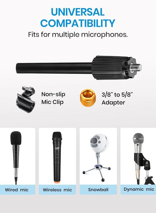Moukey Desktop Microphone Stand, Moukey Upgraded Adjustable Table Mic Stand with Non-Slip Metal Base for Blue Yeti Snowball Spark, Other Microphone, height adjustment 9.84” to 14.17”-MMs-2 - Image 4
