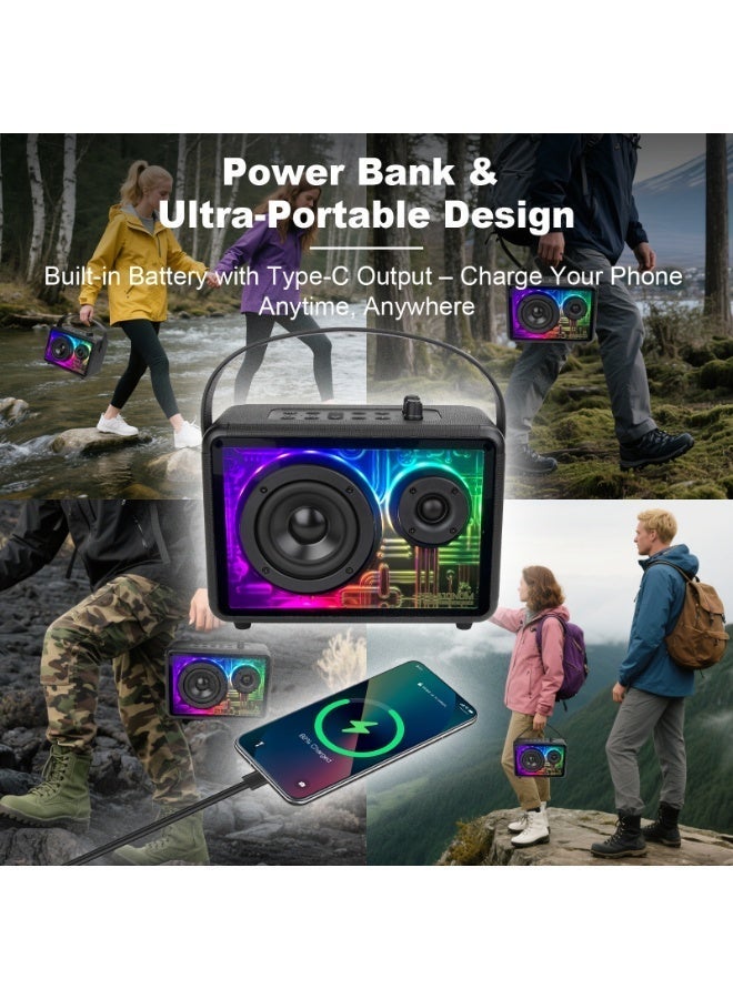 Platinum Karaoke Platinum Apollo pro portable Karaoke speaker with 2 rechargeble wireless mic portable bluetooth speaker for adults kids speaker with RGB Lights Connectivity Aux IN/OUT USB TWS - Image 3