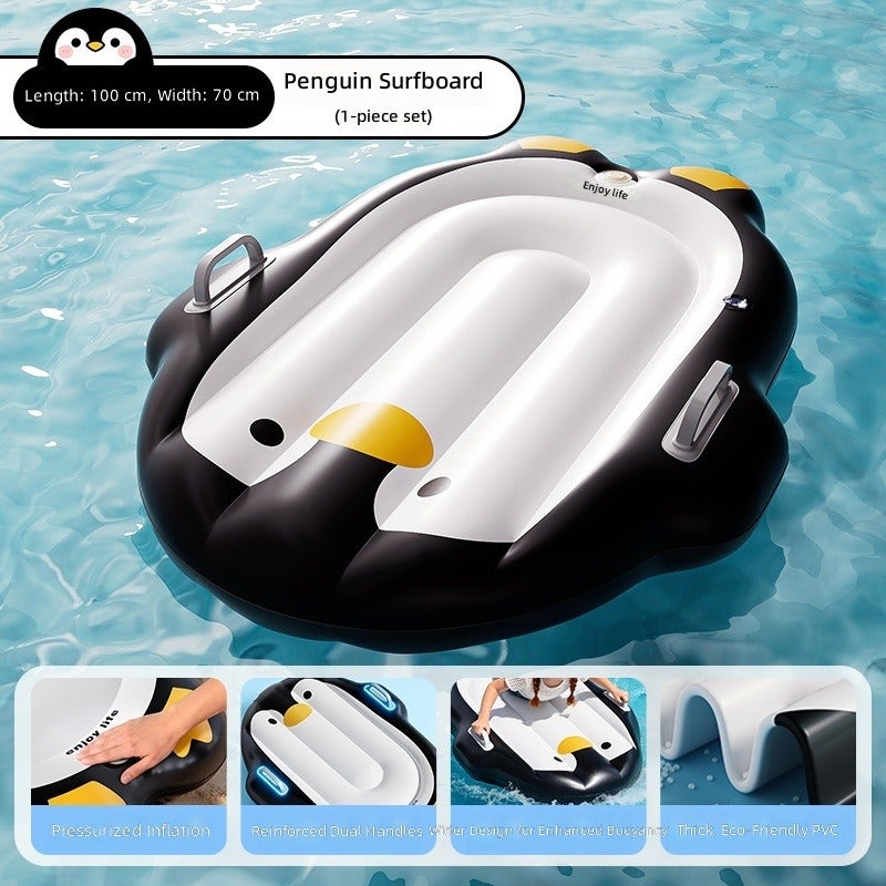 Playful Penguin Surfboard 100*70cm for Kids' Entertainment