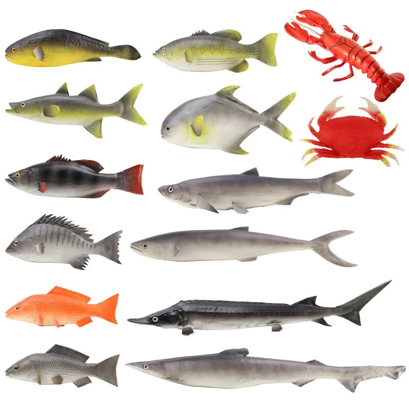 Bluejw Realistic Faux Fish Lobster Model & Artificial Vegetables - Christmas Thanksgiving Halloween Party Home Decor - Image 4