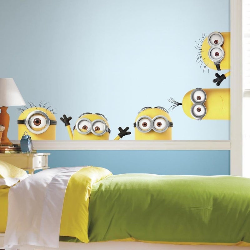 Minions RoomMates Minions Despicable Me 3 Peeking Giant Peel and Stick Wall Decals RMK3567GM