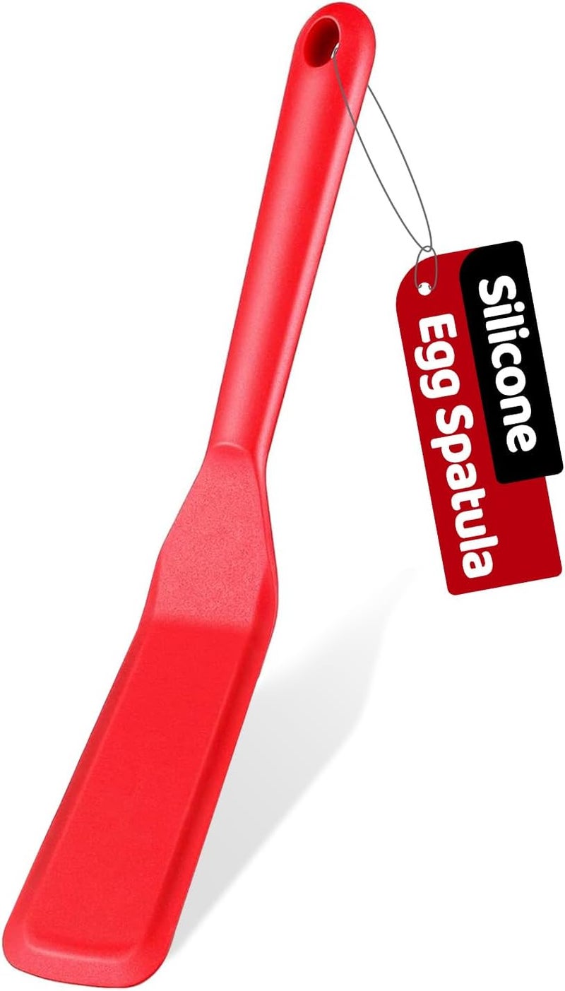 Eggssentials - Pancake Flipper Spatula - Non-Stick - Heat Resistant Egg Spatula for Kitchen Uses, Baking, Cooking, and Mixing - Red - Image 1