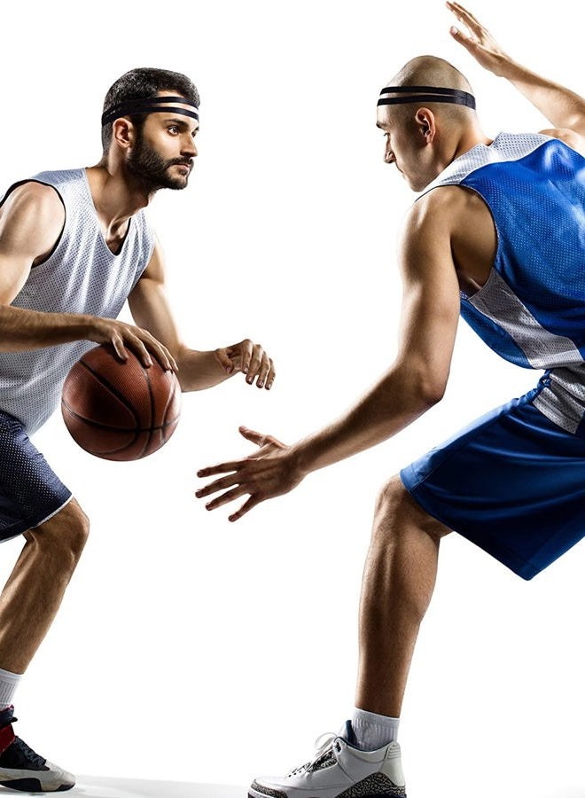 Shappy 3 Pieces Double-Straps Sport Headbands Elastic Hairband Non-Slip Sweatband for Women or Men(Black) - Image 3