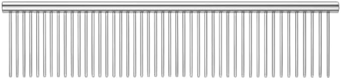Fitto Pet Grooming Comb Long 19x4cm No Handle Stainless Steel Fur Deshedding Dematting Comb for Dogs Cats - Image 1