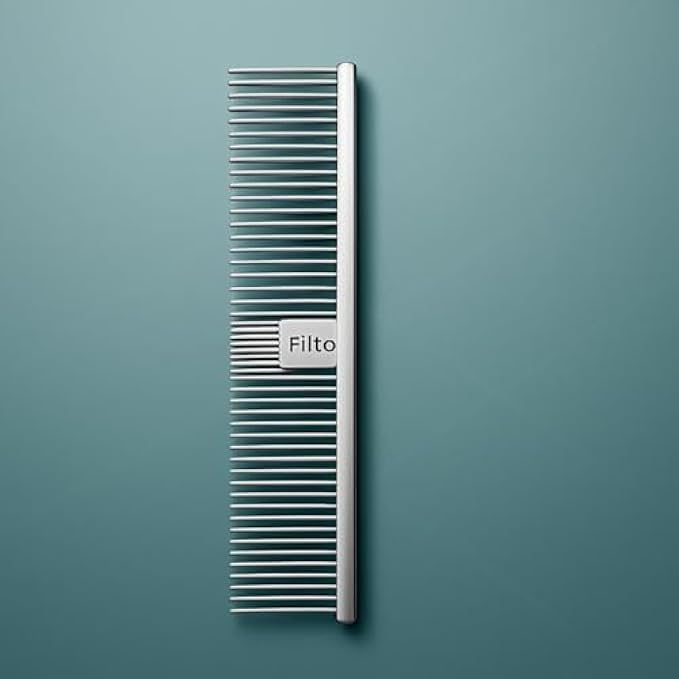 Fitto Pet Grooming Comb Long 19x4cm No Handle Stainless Steel Fur Deshedding Dematting Comb for Dogs Cats - Image 2