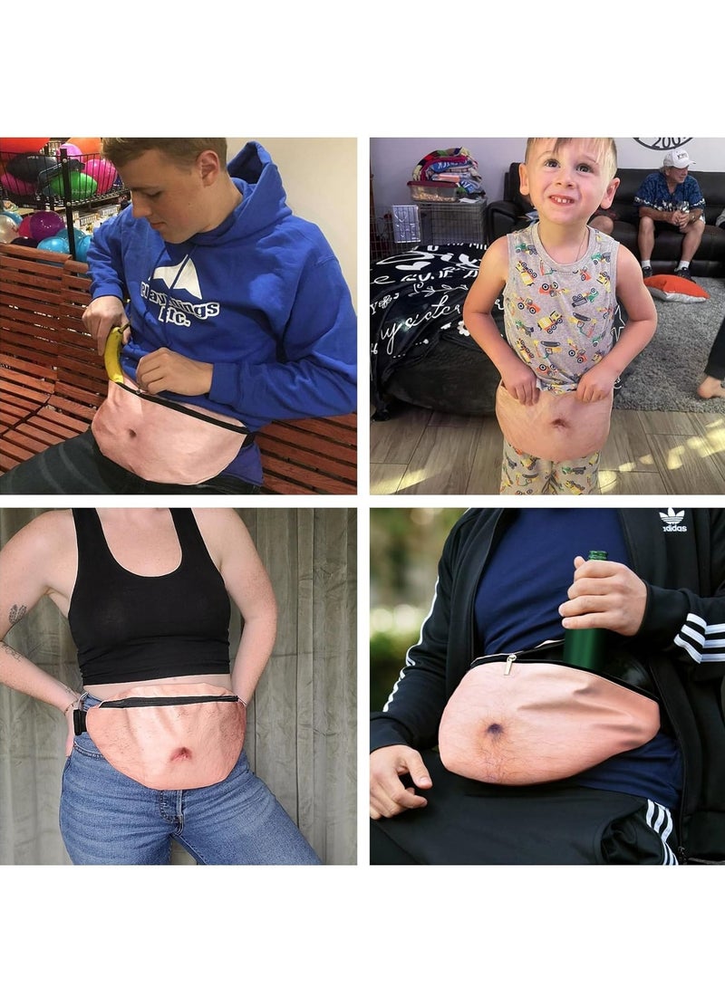 RATSAW Beer Belly Fanny Pack Gag Gift Hairy Belly Bag Hilarious Stocking Stuffers Funny Gag Gifts for Men Coworkers Friends Dad Grandpa Grandma Women for Parties 1Pack  - Image 4