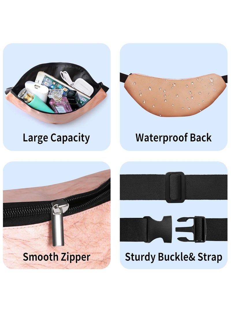 RATSAW Beer Belly Fanny Pack Gag Gift Hairy Belly Bag Hilarious Stocking Stuffers Funny Gag Gifts for Men Coworkers Friends Dad Grandpa Grandma Women for Parties 1Pack  - Image 3
