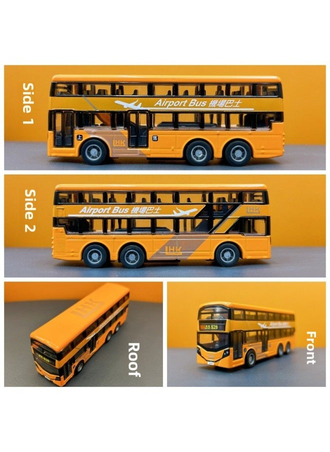 null - Hong Kong Men's And Children's Souvenir Double-decker Bus Bus Toy Simulation Car Model Back-force Alloy Car Model-Color:White/hong Kong Single-layer Bus/alloy/pull Back Genuine Color Box (12 Pieces/small Box, 6 Small Boxes/carton) - Image 1