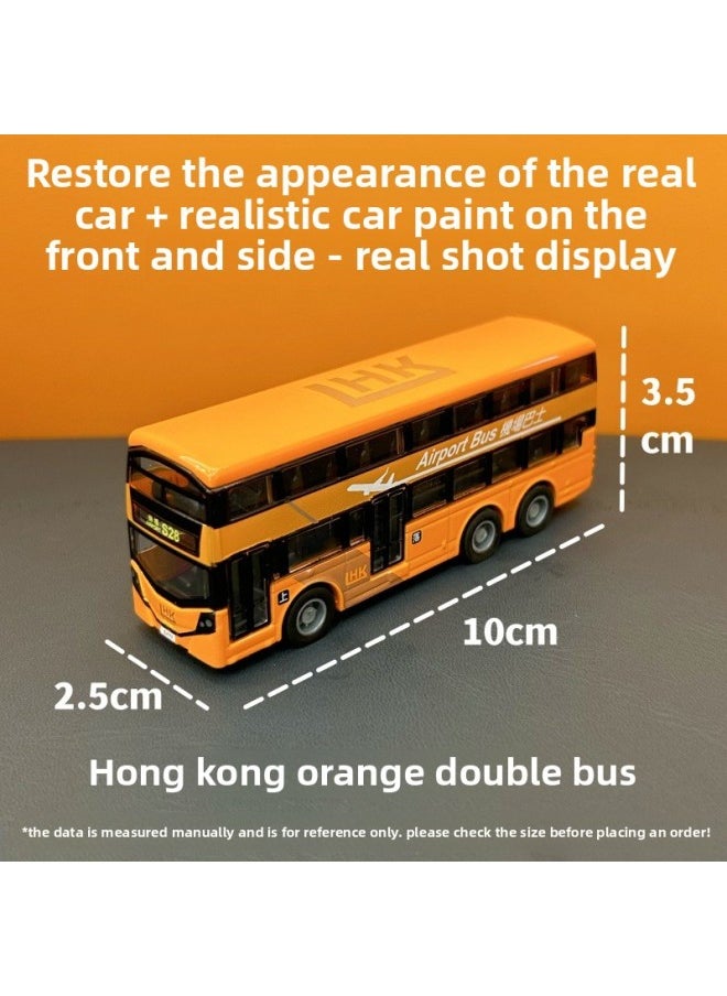null - Hong Kong Men's And Children's Souvenir Double-decker Bus Bus Toy Simulation Car Model Back-force Alloy Car Model-Color:White/hong Kong Single-layer Bus/alloy/pull Back Genuine Color Box (12 Pieces/small Box, 6 Small Boxes/carton) - Image 1