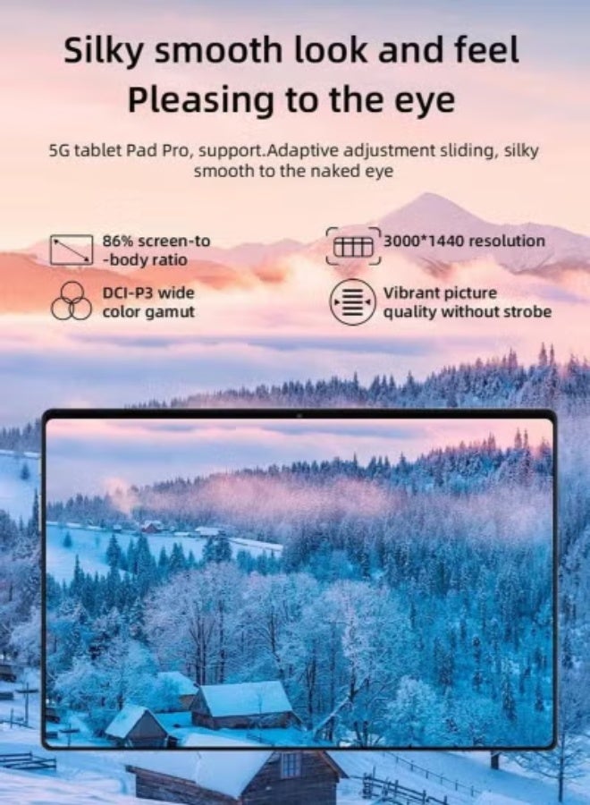 X - Prime A73 10.1-Inch Android Tablet PC for Kids – AMOLED HD Display, Dual SIM 5G + WiFi, 8GB RAM 256GB ROM, Slim Gold Design with Dual Camera, Supports Google Meet, Zoom, Gaming & Learning Apps - Image 2