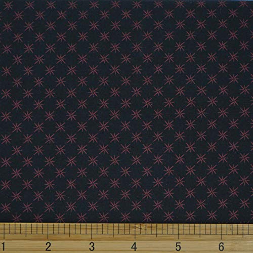 Master FAB MasterFAB Cotton Fabric by The Yard for Sewing DIY Crafting Fashion Design Printed Floral Washable Cloth; 1 Piece Full Width cuttable 39 x 55 inches (100x140cm) (Crimson Pattern on Black) - Image 3