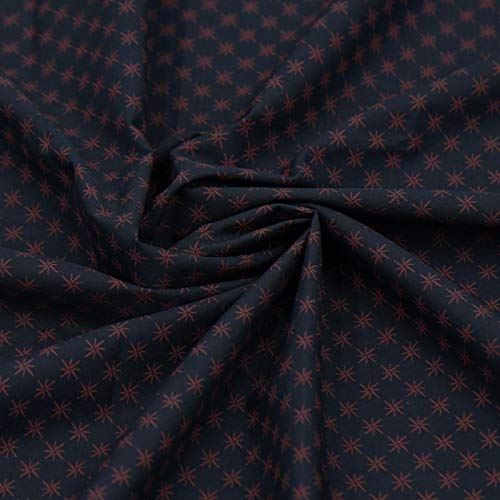 Master FAB MasterFAB Cotton Fabric by The Yard for Sewing DIY Crafting Fashion Design Printed Floral Washable Cloth; 1 Piece Full Width cuttable 39 x 55 inches (100x140cm) (Crimson Pattern on Black) - Image 4