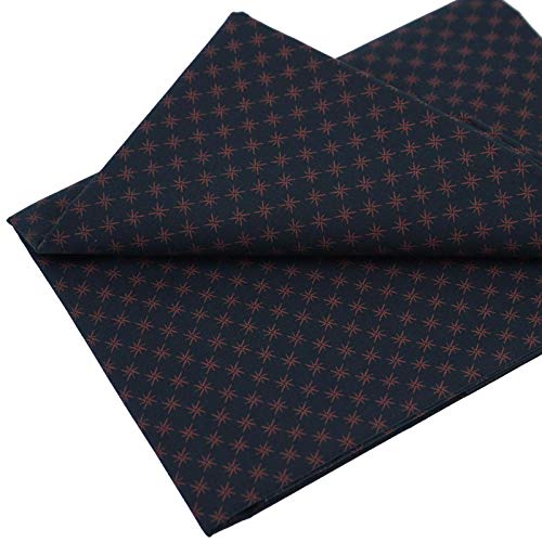 Master FAB MasterFAB Cotton Fabric by The Yard for Sewing DIY Crafting Fashion Design Printed Floral Washable Cloth; 1 Piece Full Width cuttable 39 x 55 inches (100x140cm) (Crimson Pattern on Black) - Image 1