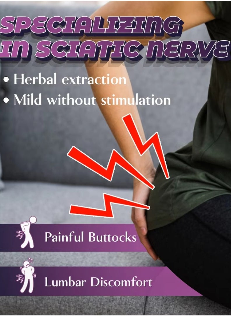 Sumifun - 12 Pcs Sciatic Nerve Pain Relief Patch Multifunction High Potency Pain Reducing Patch Heat Patches for Sciatic Nerve Pain Sciatica Pain Relief Ointment Plasters - Image 1