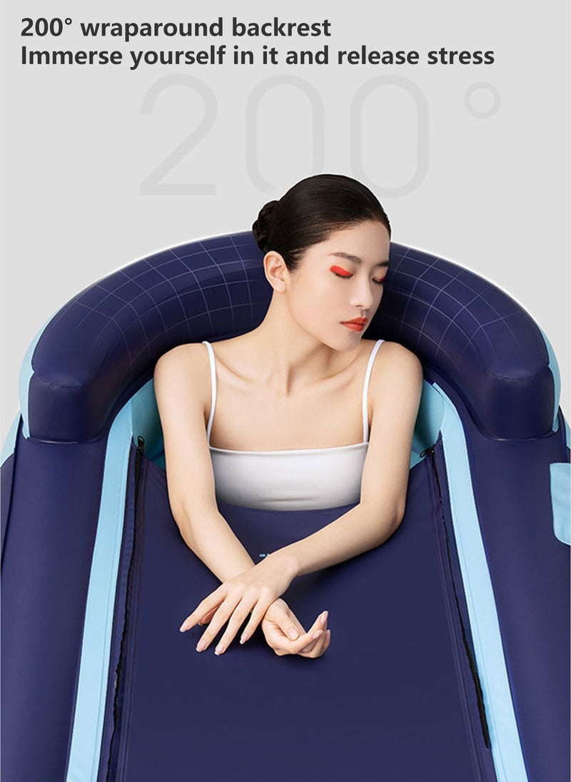 Sharpdo Household Foldable Inflatable Bathtub with Air Pump 140*84*65CM - Image 5