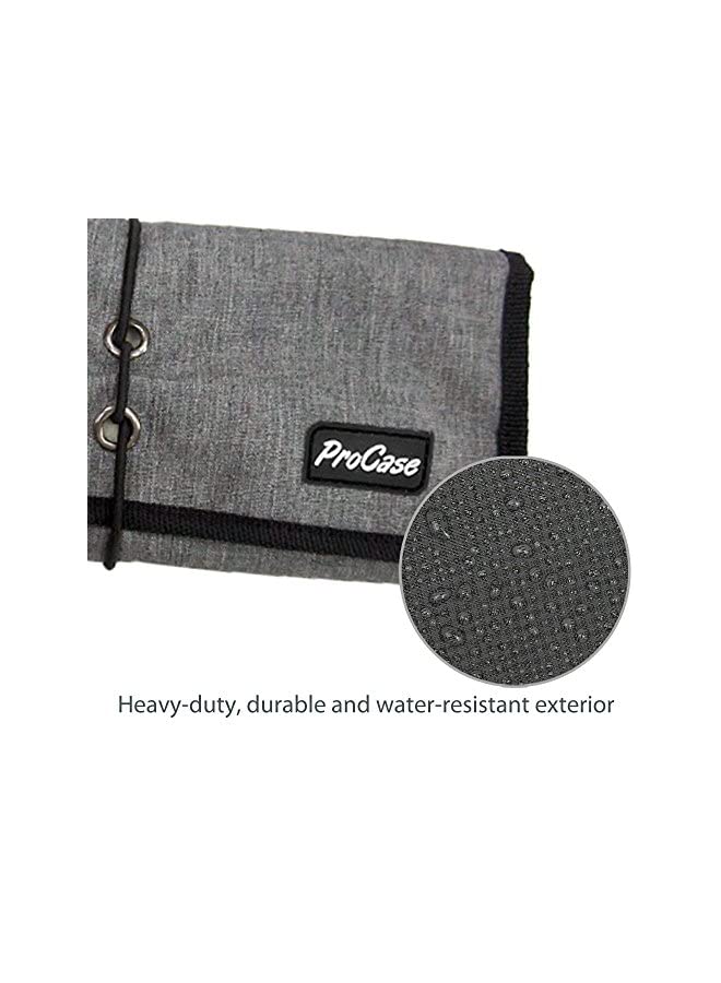 Procases ProCase Electronics Accessories Organizer Bag, Universal Electronic Travel Gadgets Carrying Case Pouch for Charger USB Cables SD Memory Cards Earphone Flash Hard Drive -Grey - Image 5