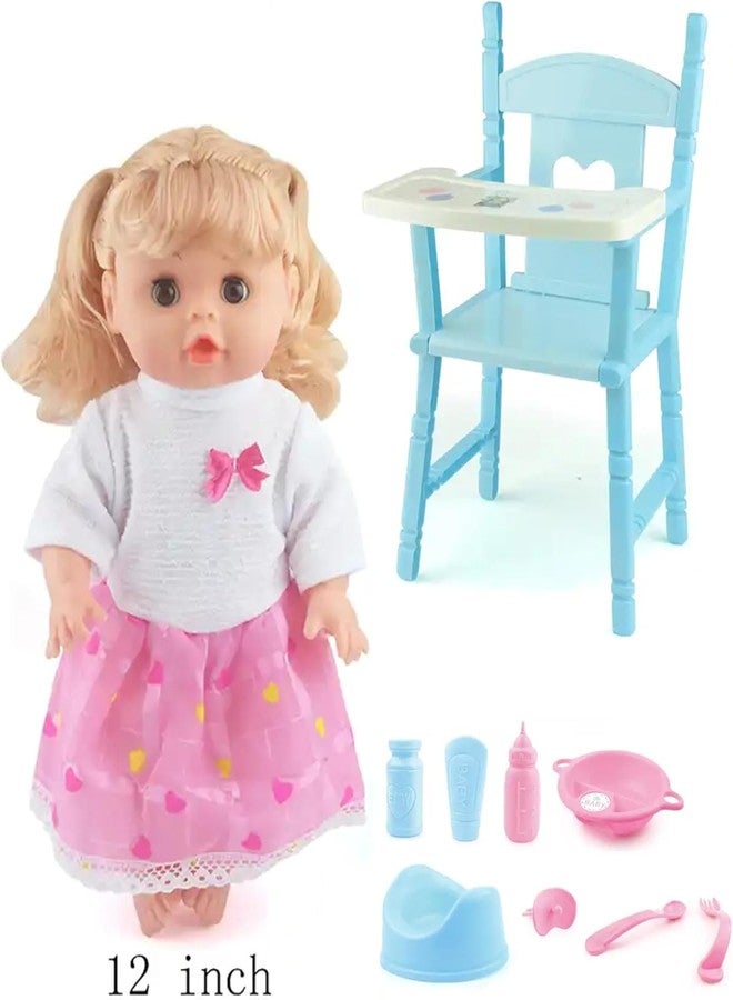 Gemcza Baby Doll Set with Crib Mobile High Chair Stroller Feeding Accessories Big Pieces Play Set (Baby Doll Included) - Image 2