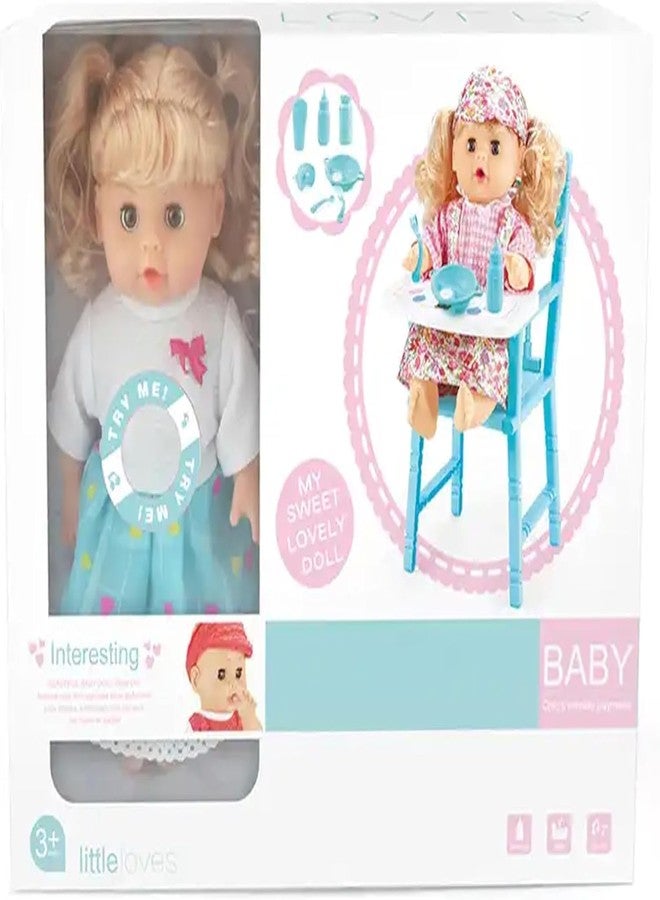 Gemcza Baby Doll Set with Crib Mobile High Chair Stroller Feeding Accessories Big Pieces Play Set (Baby Doll Included) - Image 1