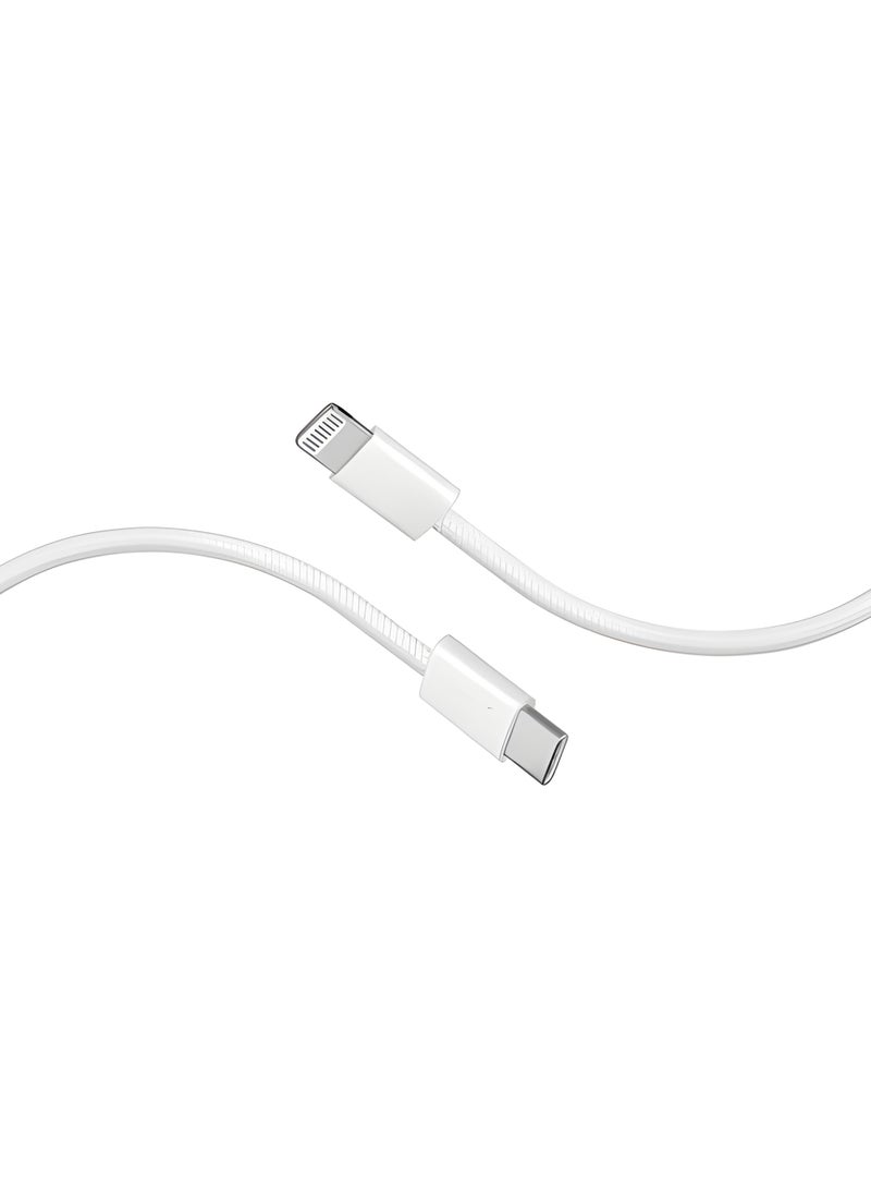 ريبنيو شاحن سلكي Rcp41 سريع للايفون بسلك مرن أبيض - Image 2