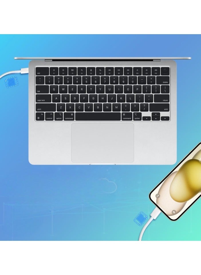 ريبنيو شاحن سلكي Rcp41 سريع للايفون بسلك مرن أبيض - Image 5