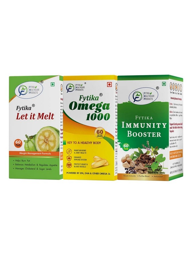 FYTIKA فيتيكا دعها تذوب + أوميغا 1000 + معزز المناعة (عبوة من 3) - Image 1