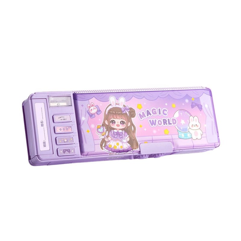 Multifunctional pencil case for boys, combination lock pencil case for girls, double-layer large capacity pencil case for elementary school students and boys. - Image 5