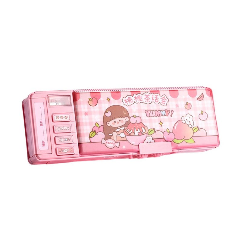 Multifunctional pencil case for boys, combination lock pencil case for girls, double-layer large capacity pencil case for elementary school students and boys. - Image 4