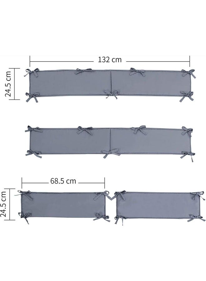 واقي سرير الأطفال، مصنوع من نسيج شبكي فائق التهوية، متين ومريح، أساسي لسرير الأطفال - Image 2