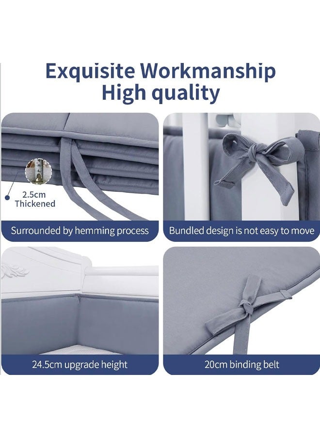 واقي سرير الأطفال، مصنوع من نسيج شبكي فائق التهوية، متين ومريح، أساسي لسرير الأطفال - Image 3