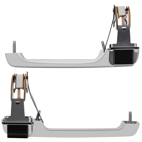 Dtomi Exterior Door Handles Front Left Right Chrome Passenger Side Door Handle Compatible with Ford Vehicle 19801996 F100 F150 F250 F350 Bronco Replace 77663 77666 FO1311104 FO1521103 - Image 1