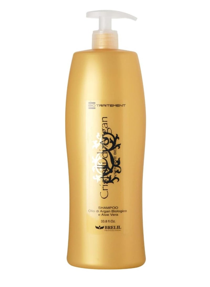 BRELIL Shampoo Intensive Beauty with Organic Argan Oil & Aloe Vera Italian product1000 ml