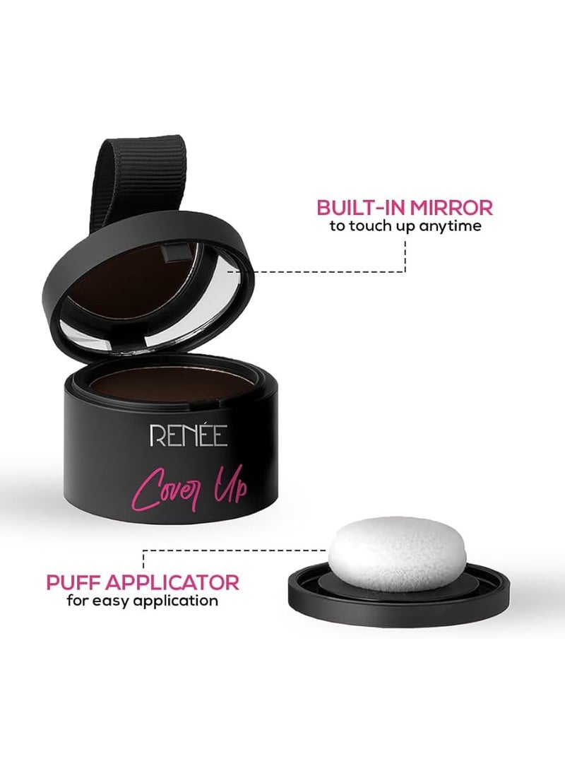 رينيه بودرة رينيه لتغطية الشعر - بني، تساعد على تغطية جذور الشعر الرمادية وفراغات الشعر فورًا، غنية بالأصباغ، تمنح الشعر كثافةً وامتلاءً، تدوم طويلًا، بلمسة نهائية مطفية، 4 غرام - Image 3