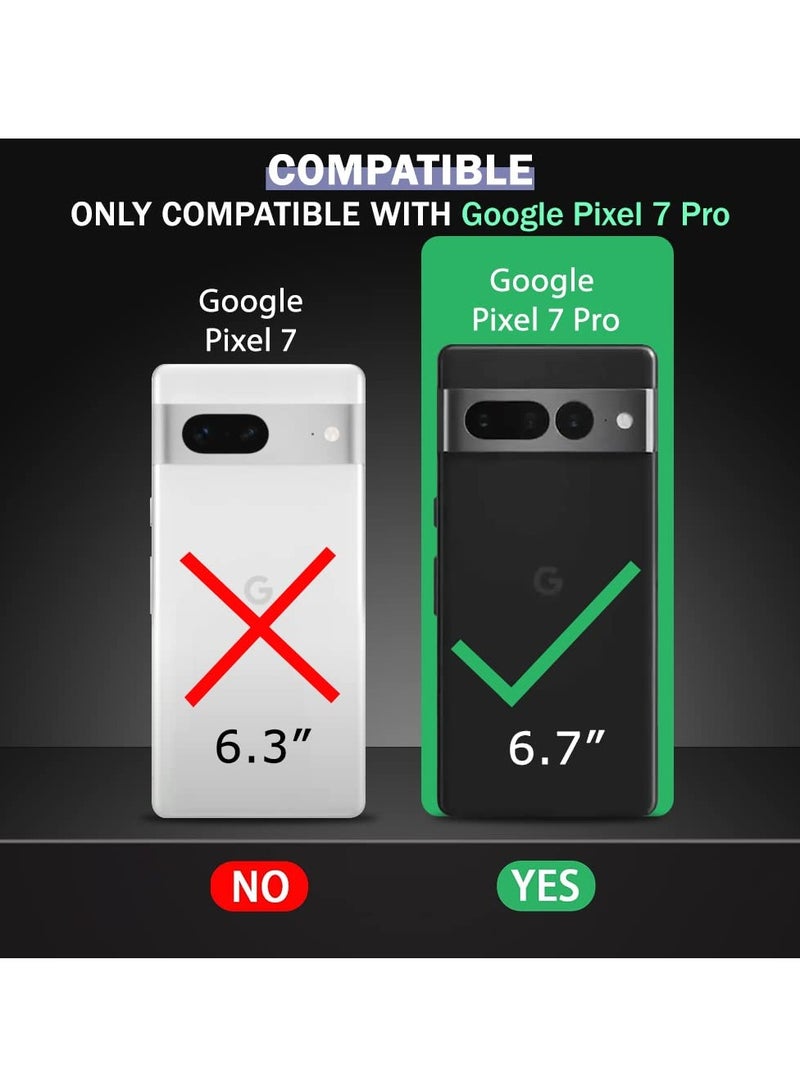 Case Cover For Google Pixel 7 Pro Black Mobile Phone , Ultra-Thin Lightweight Cover Soft TPU Bumper + Acrylic Clear Back Case Cover  - Image 2