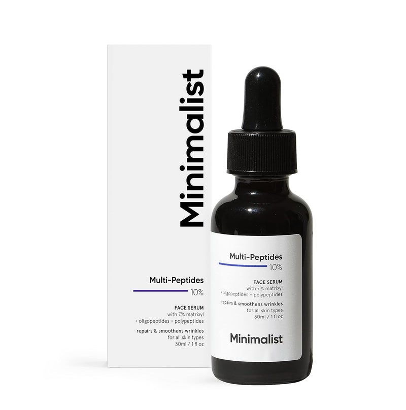 Minimalist Multi Peptide Night Face Serum for Ageless Younger Skin 30 ml  Collagen Boosting Hydrating  Overnight Repair Serum for Women  Men with 7 Matrixyl 3000  3 BioPlacenta - Image 1