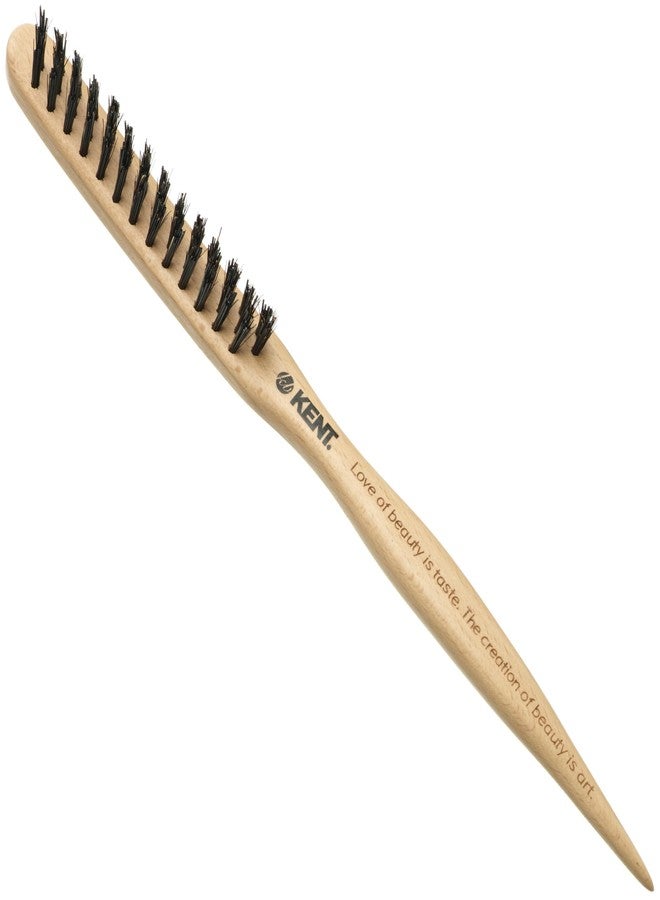 Kent PF15 Teasing Brush Edge Control Boar Bristle Hair Brush and Nylon Hair Brushes for Women Volume Control, Edge Control Brush Edge Brush, and Back Combing Brush Teasing Brushes Made in England - Image 1