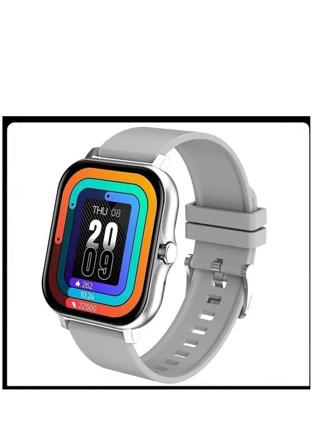 AROAQ Smart Watch, Gray Waterproof Fitness Tracker Watch, Bluetooth Calls Digital Smartwatch, Large Display Wristwatch Watches For Men And Women - Image 1