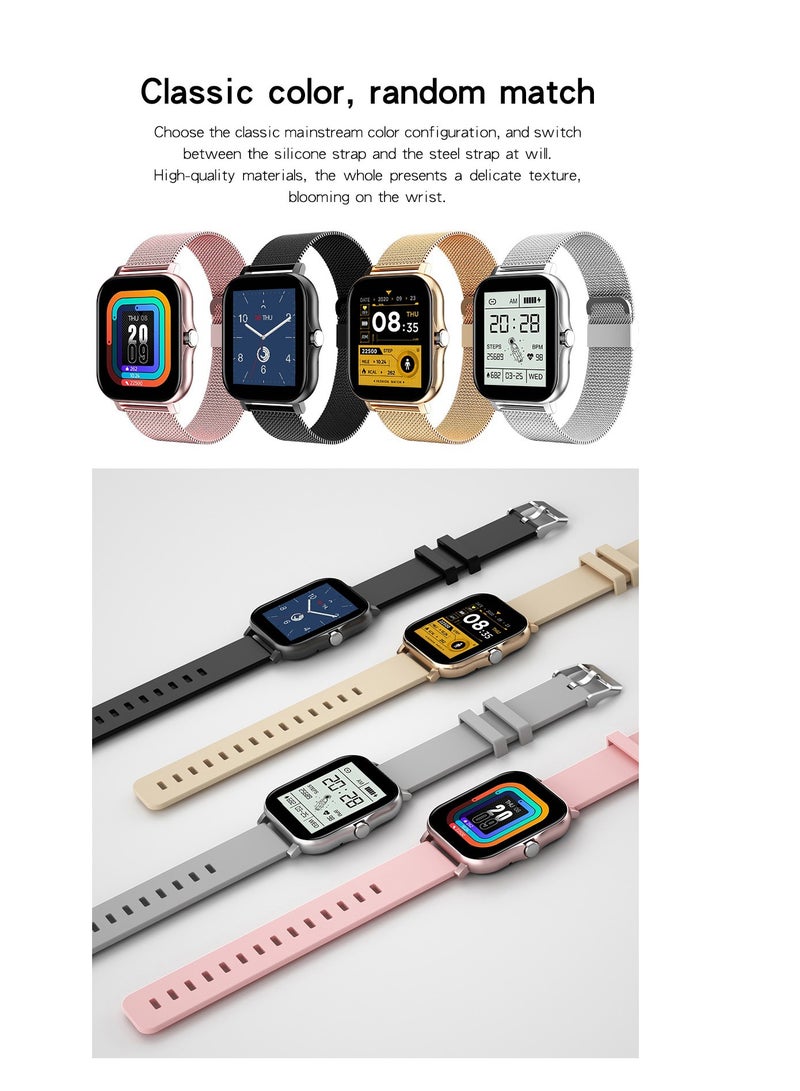 AROAQ Smart Watch, Gray Waterproof Fitness Tracker Watch, Bluetooth Calls Digital Smartwatch, Large Display Wristwatch Watches For Men And Women - Image 3