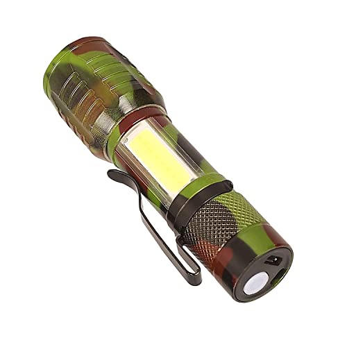 Care4 Care 4 LED Small Metal Pocket Torch Light | Emergency Light for Home Rechargeable Military Flashlight, 140 Lumens - Image 1