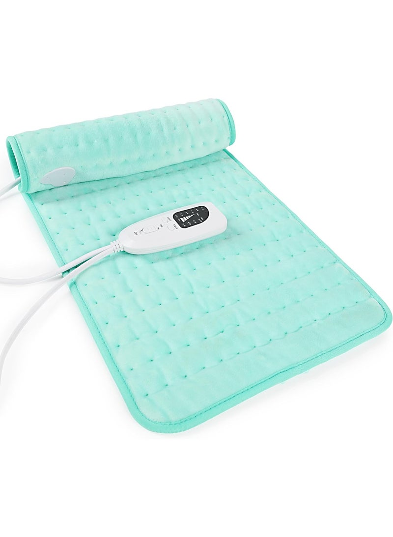 Electric Heating Pad with Moist & Dry Heat, 6 Temperature Levels, 4 Timer Settings, Soft Washable Heat Pad for Home Use - Image 1