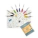 HeyDoodle Into The Wild Classic Doodle Mat Reusable Silicone Alphabet Coloring Mat for Toddlers and Kids Educational Animal Activity Pad with 9 Markers MessFree Travel Toy Ages 37 - Image 3