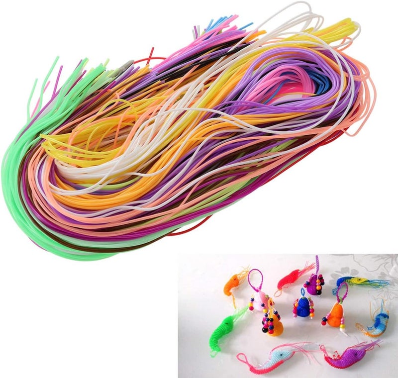 comfrt Lacing Cord Scoubidou String Craft Gimp String for Friendship Bracelets Jewelry Making DIY Craft 0 Colors 200pcs - Image 5
