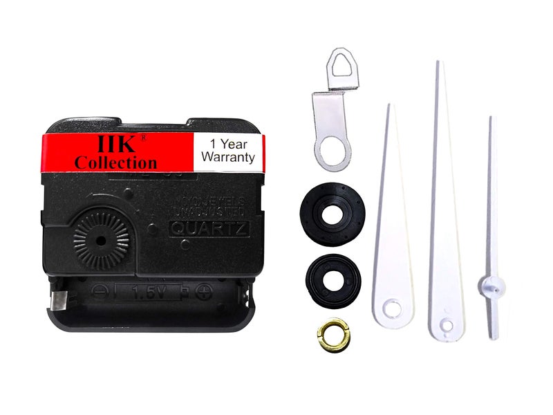IIK COLLECTION Plastic Quartz Movement Machine with White Hands Kit for Wall Clock (IIK-MOV-PL-004) - Image 3