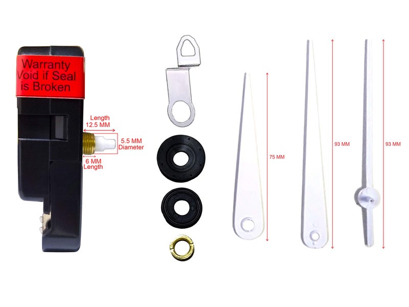 IIK COLLECTION Plastic Quartz Movement Machine with White Hands Kit for Wall Clock (IIK-MOV-PL-004) - Image 5