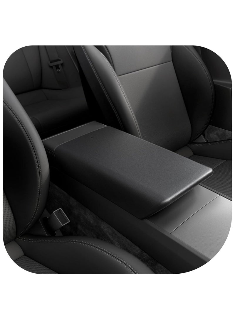 Spigen Center Console Non-Slip Armrest Cover for Tesla Model Y Juniper 2026/2025) and Model 3 Highland (2026/25/24) Standard, Premium & Performance Models - Black - Image 1